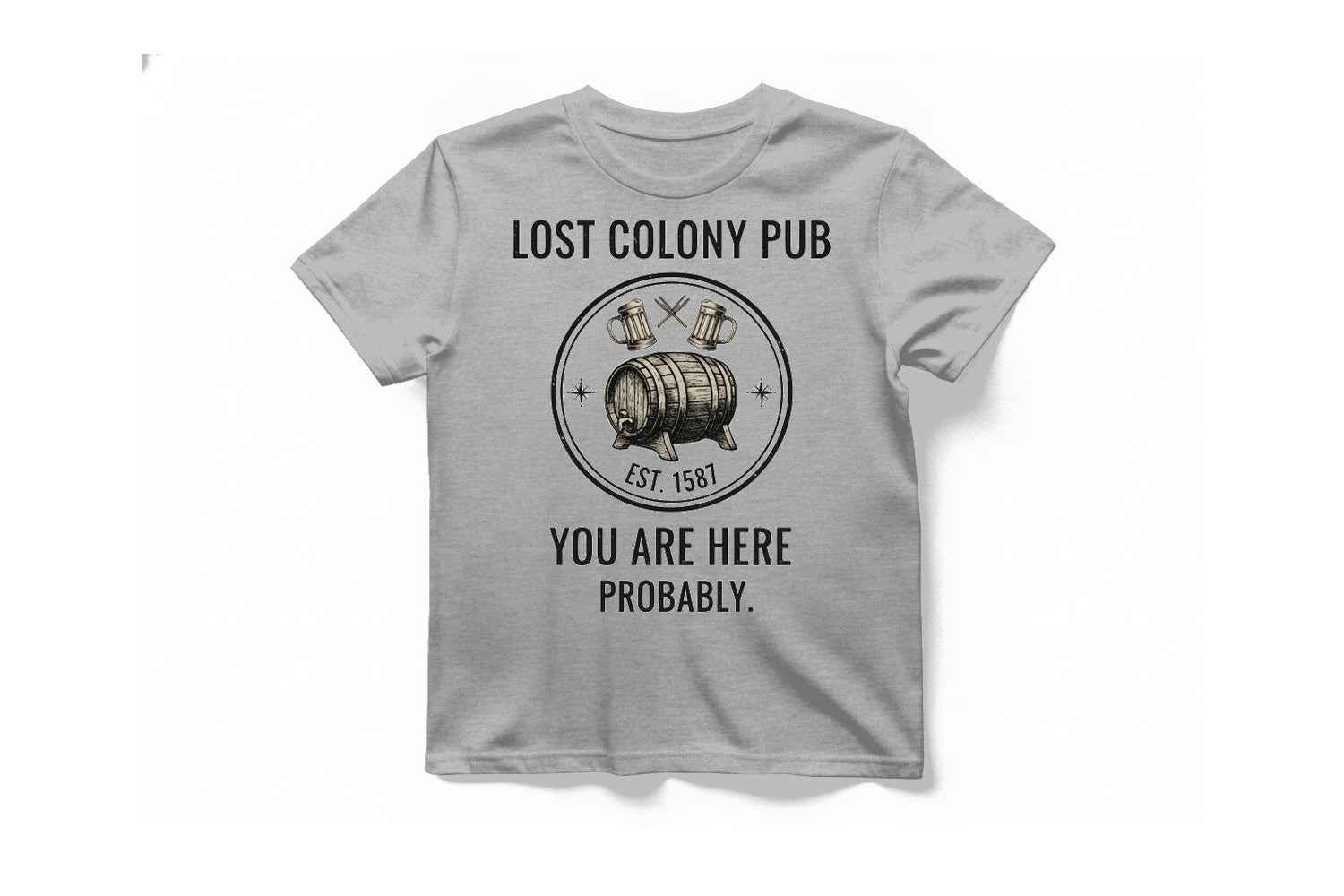 Lost Colony Pub T-Shirt - Sport Grey front