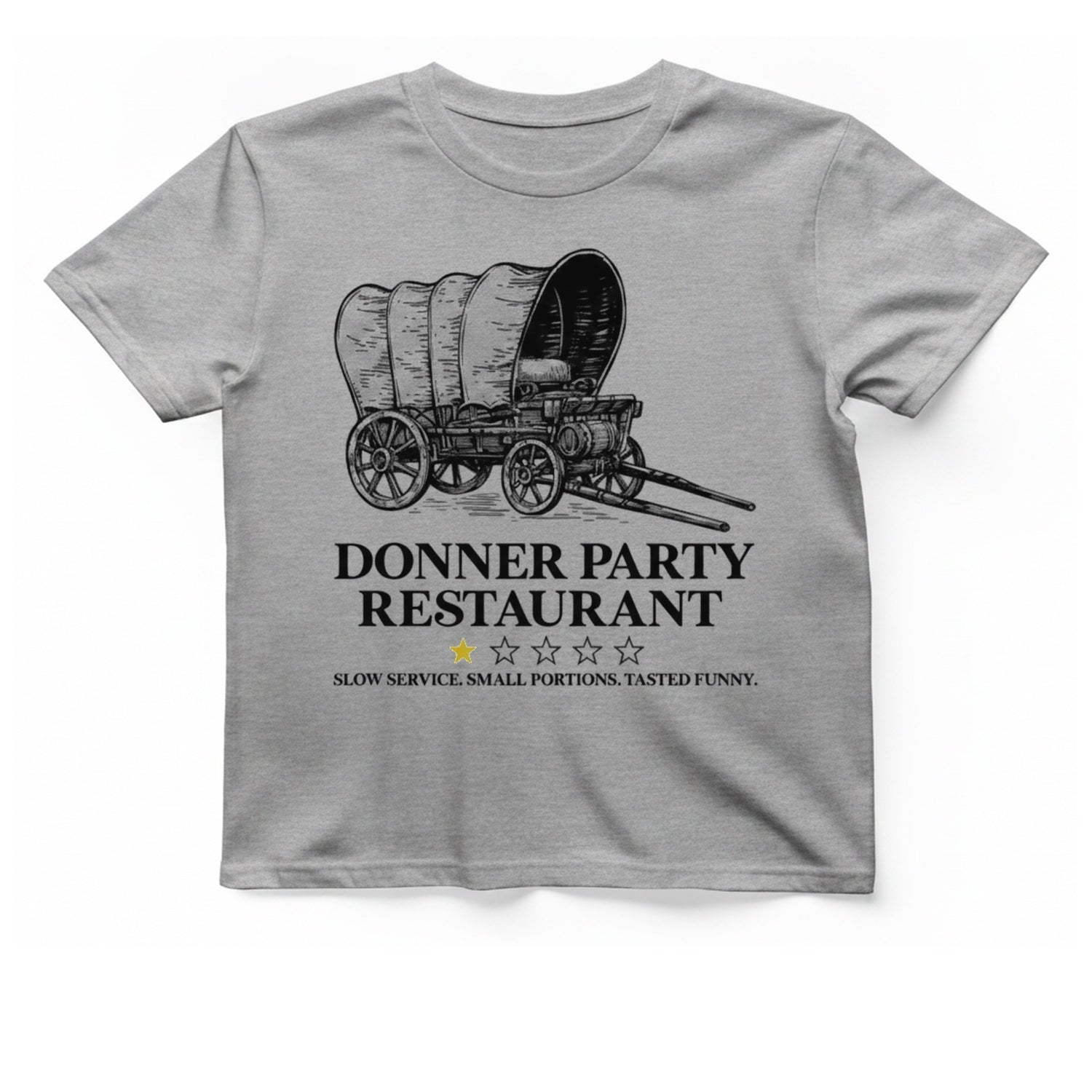 Donner Party Restaurant T-Shirt - Sport Grey front