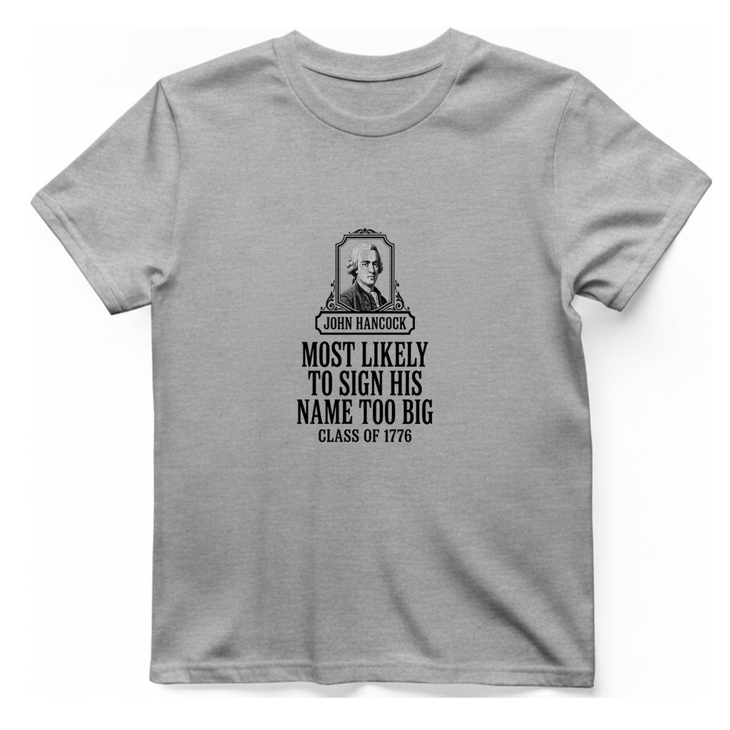 John Hancock Signature Superlative T-Shirt - Sport Grey front