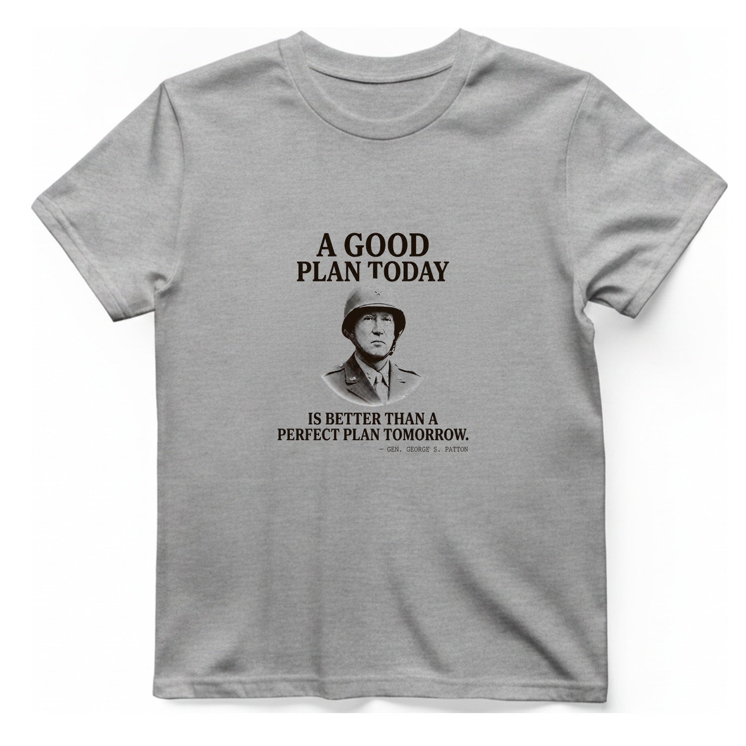 Patton Good Plan T-Shirt - Sport Grey front