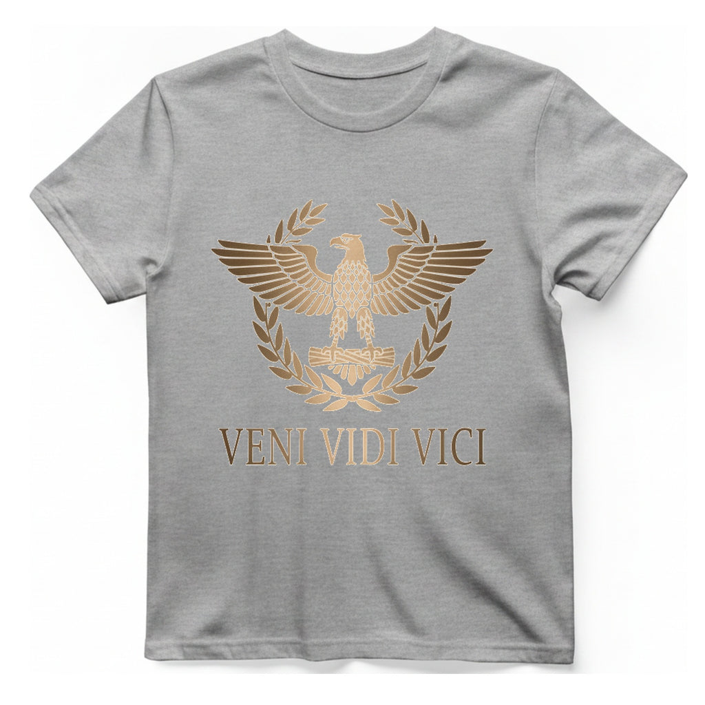 Veni Vidi Vici Roman Eagle T-Shirt - Sport Grey front