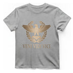 Veni Vidi Vici Roman Eagle T-Shirt - Sport Grey front