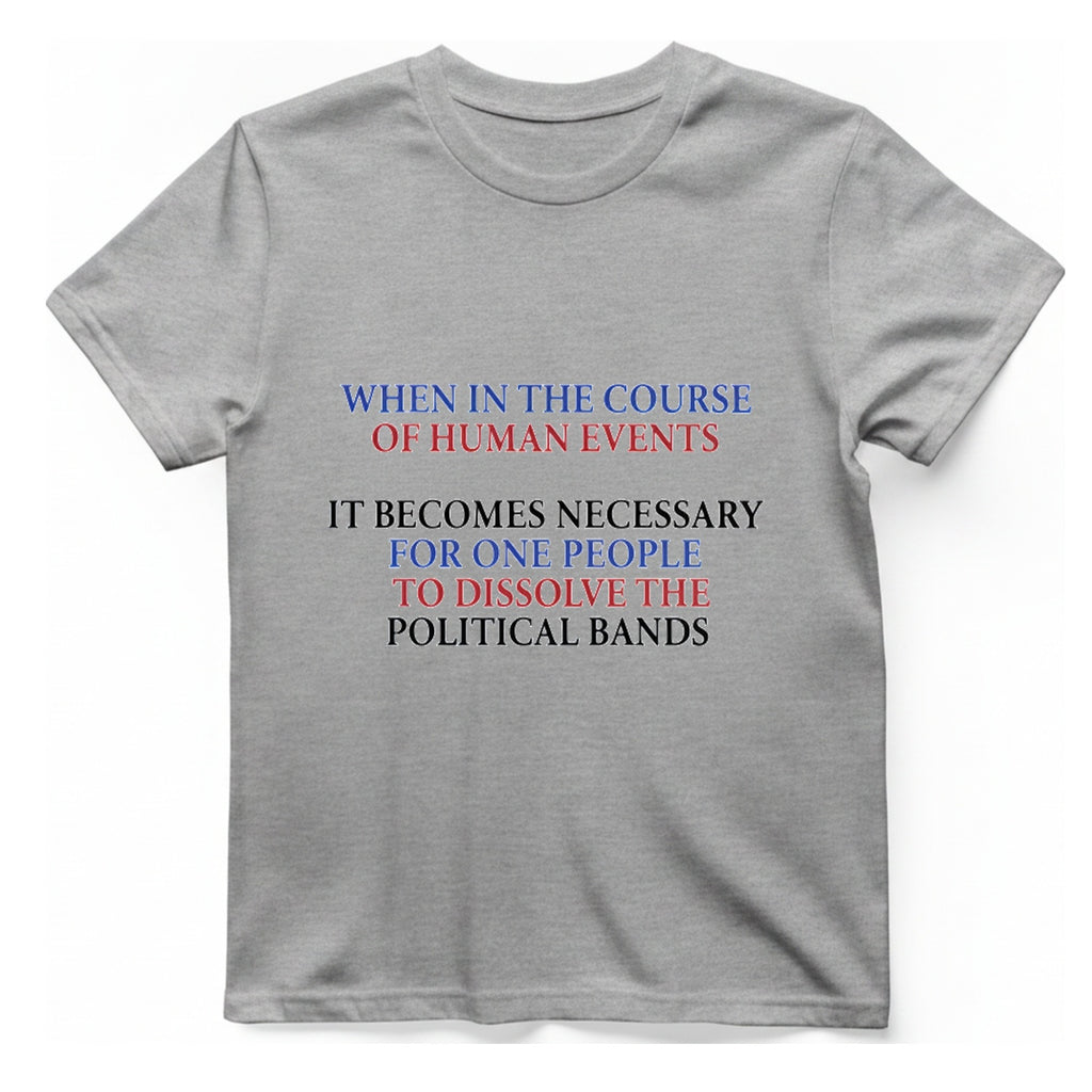 Political Bands Quote T-Shirt - Sport Grey front