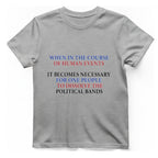 Political Bands Quote T-Shirt - Sport Grey front