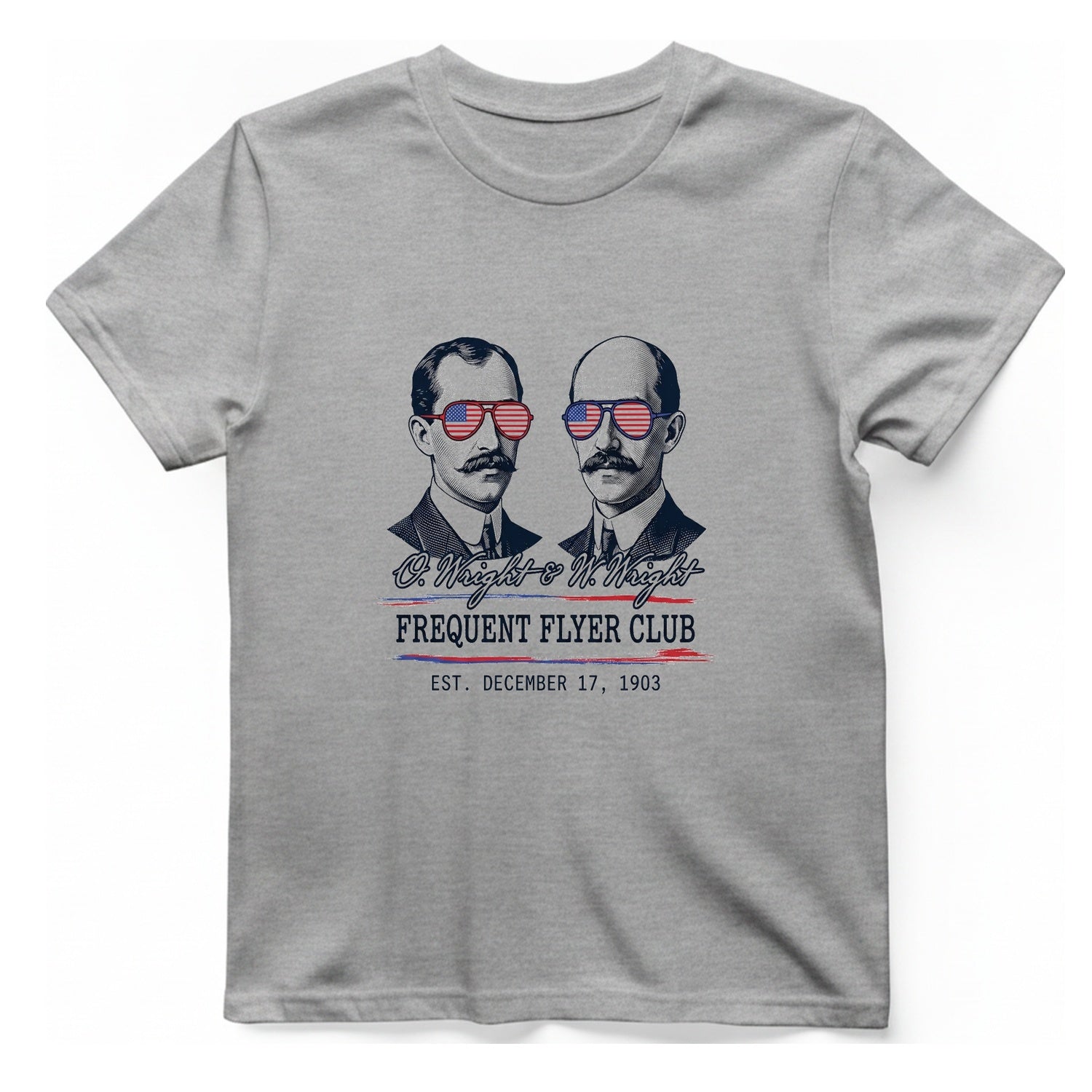Wright Brothers Frequent Flyer T-Shirt - Sport Grey front