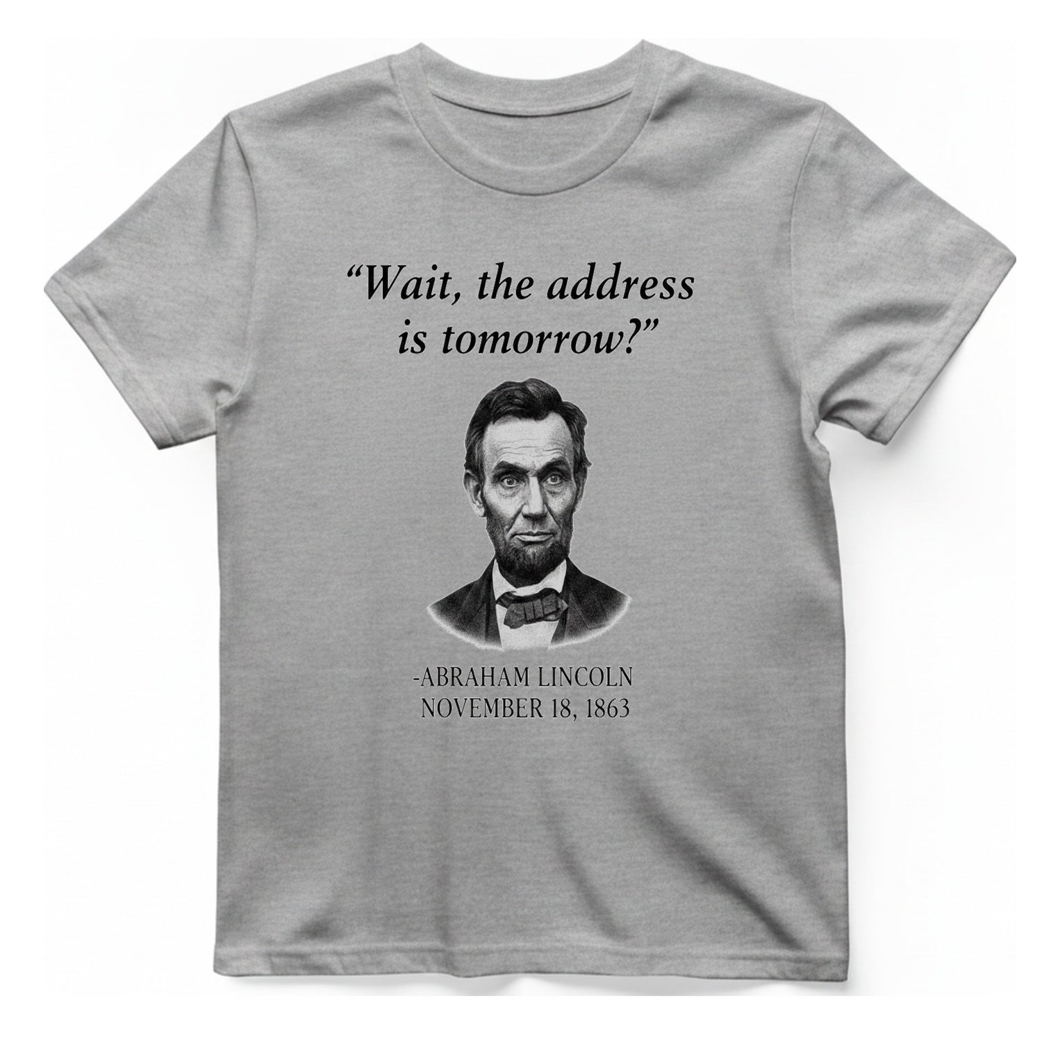 Lincoln Procrastination T-Shirt - Sport Grey front