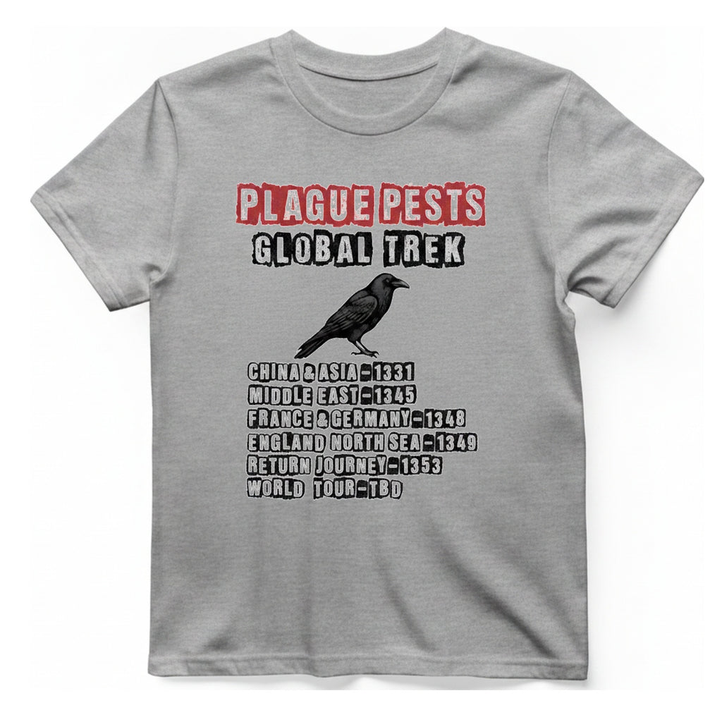 Plague Pests Global Trek T-Shirt - Sport Grey front