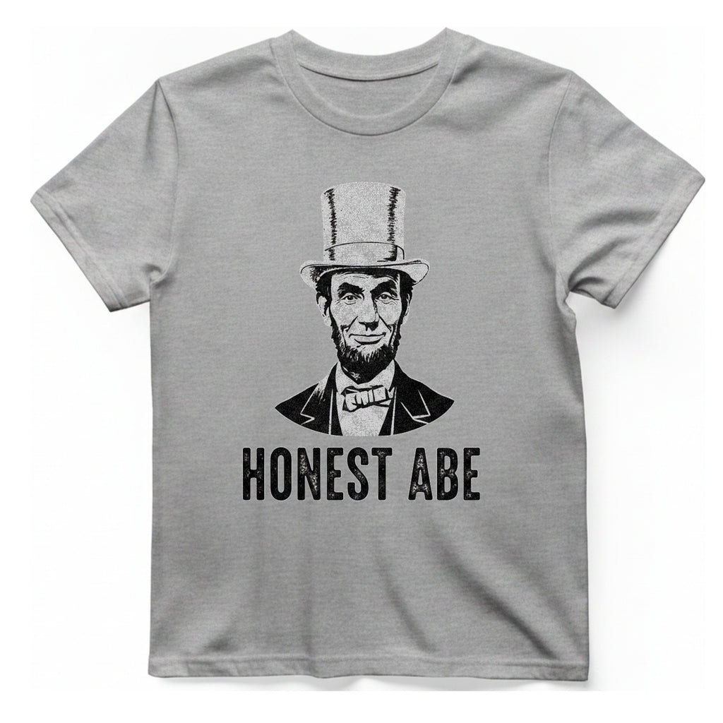 Honest Abe T-Shirt - Sport Grey front