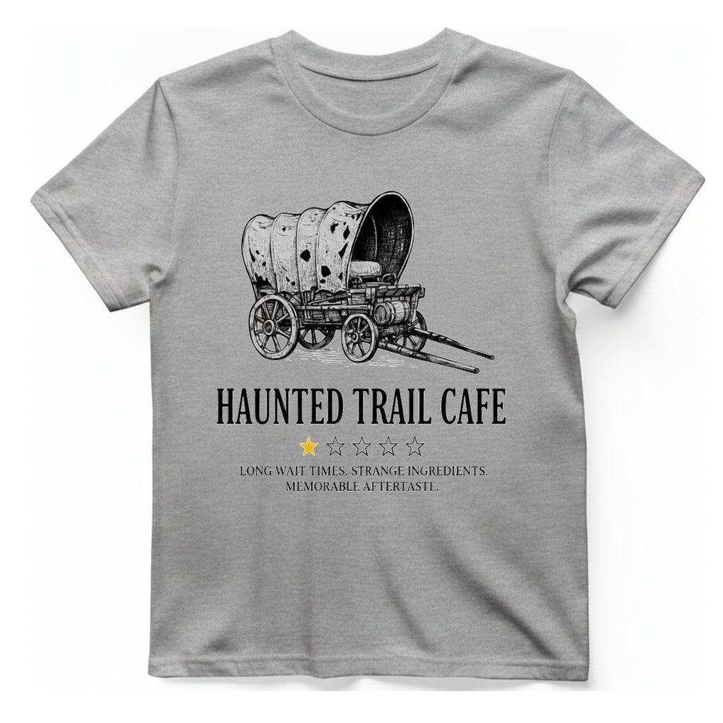 Haunted Trail Cafe T-Shirt - Sport Grey front