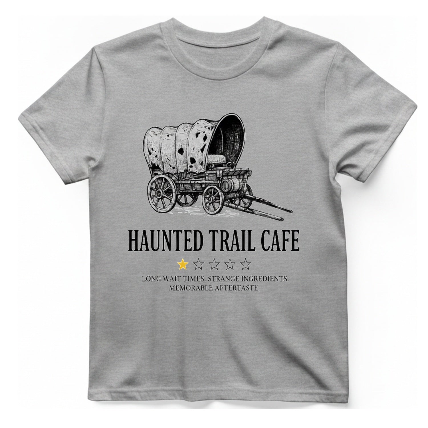 Haunted Trail Cafe T-Shirt - Sport Grey front