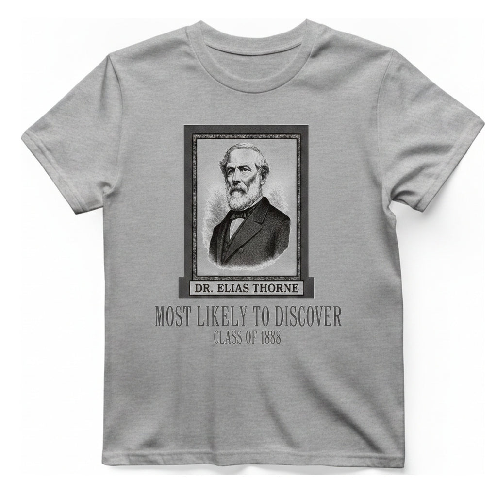 Dr Elias Thorne Discover T-Shirt - Sport Grey front