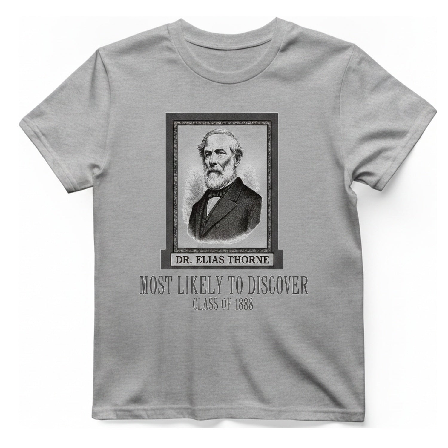 Dr Elias Thorne Discover T-Shirt - Sport Grey front