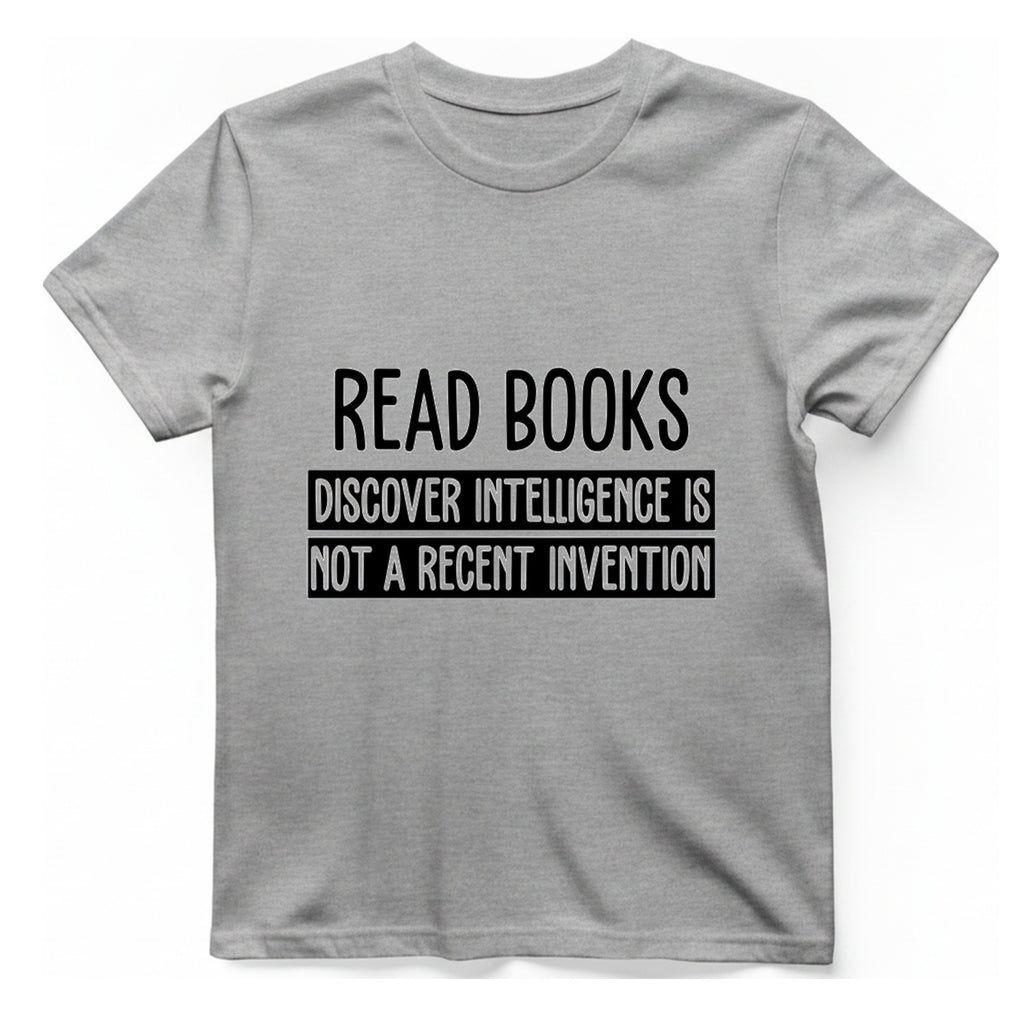 Read Books Discover Intelligence T-Shirt - Sport Grey front