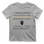 Programmer Zero Bugs T-Shirt - Sport Grey front