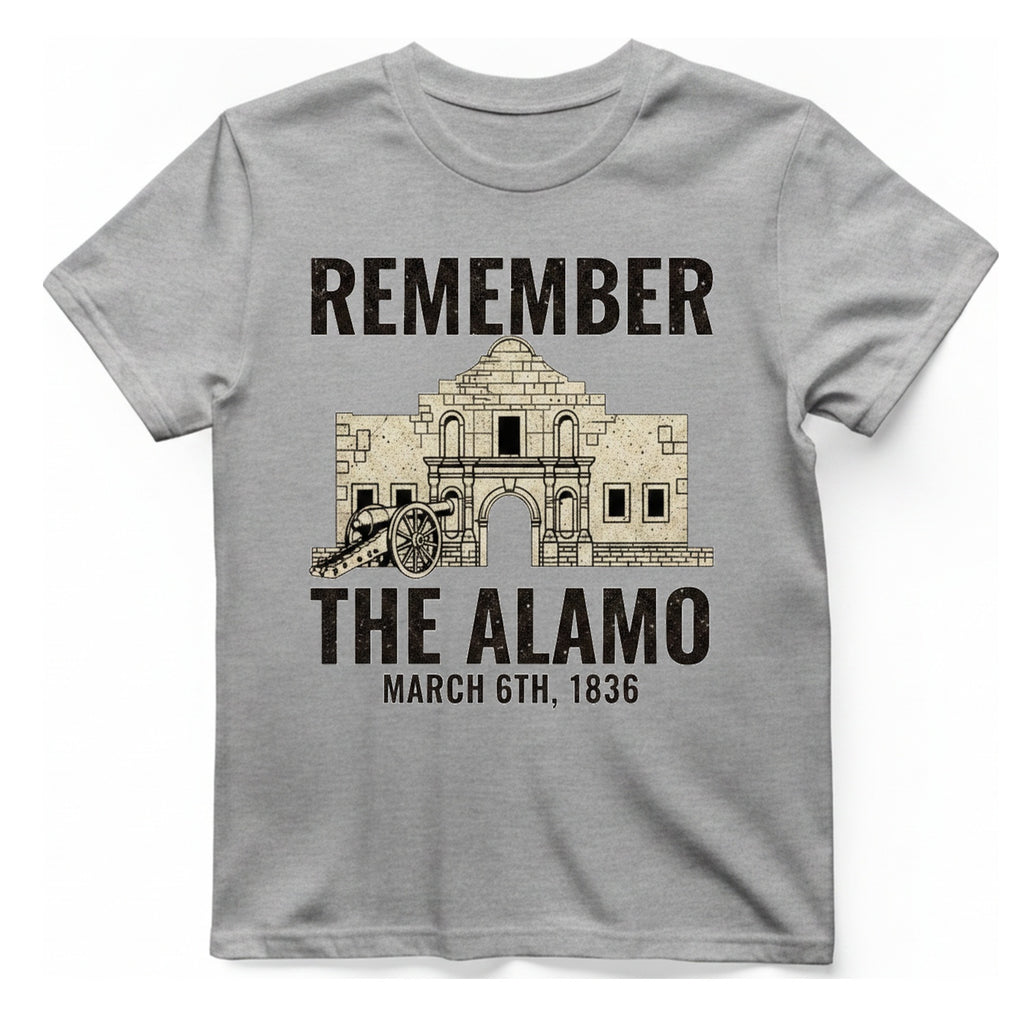 Remember The Alamo March 6Th T-Shirt - Sport Grey front