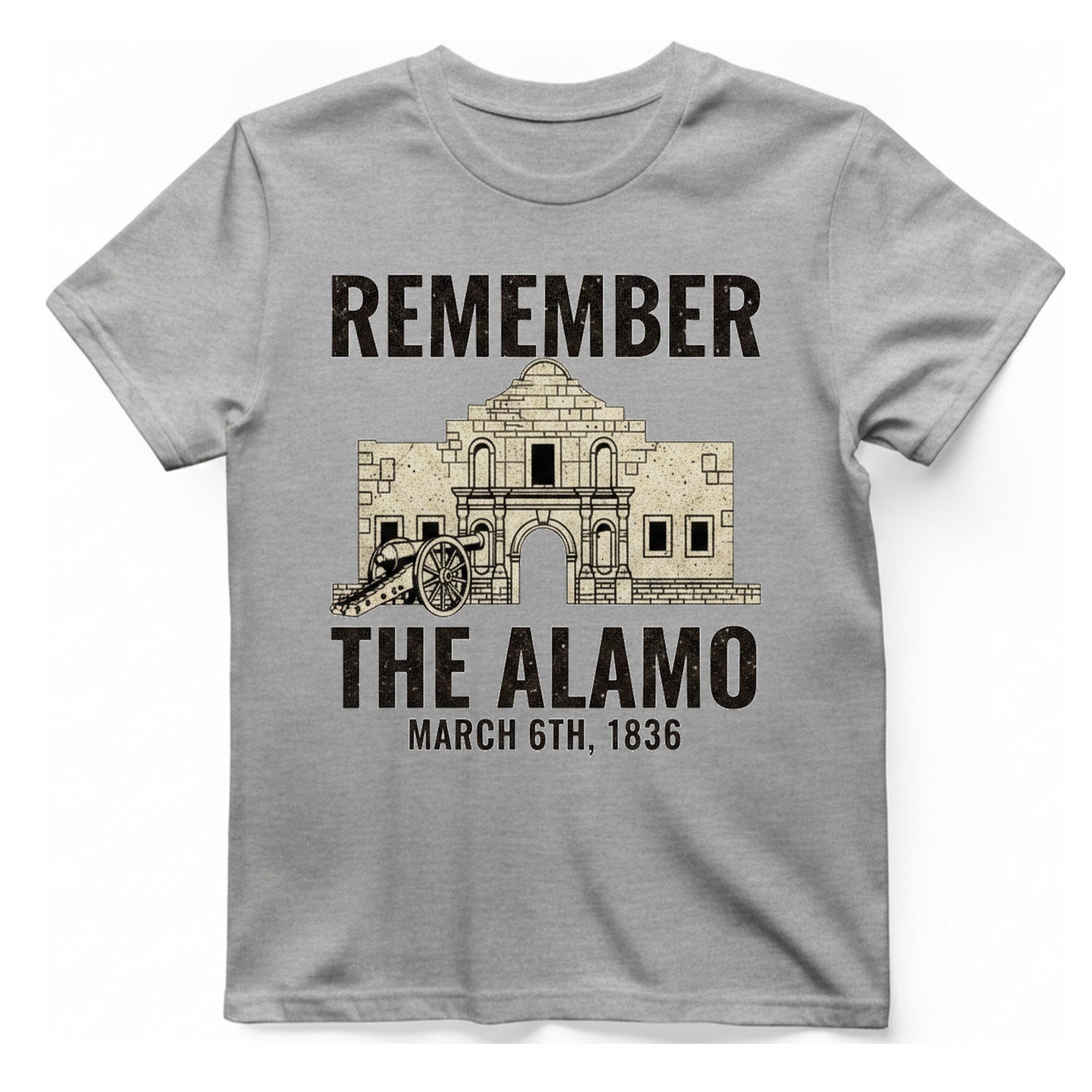 Remember The Alamo March 6Th T-Shirt - Sport Grey front