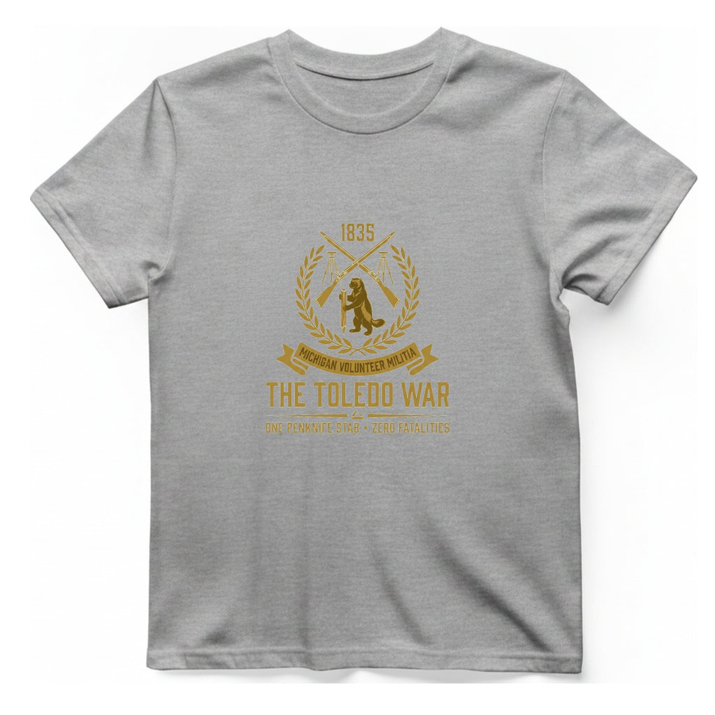 The Toledo War Michigan Volunteer T-Shirt - Sport Grey front