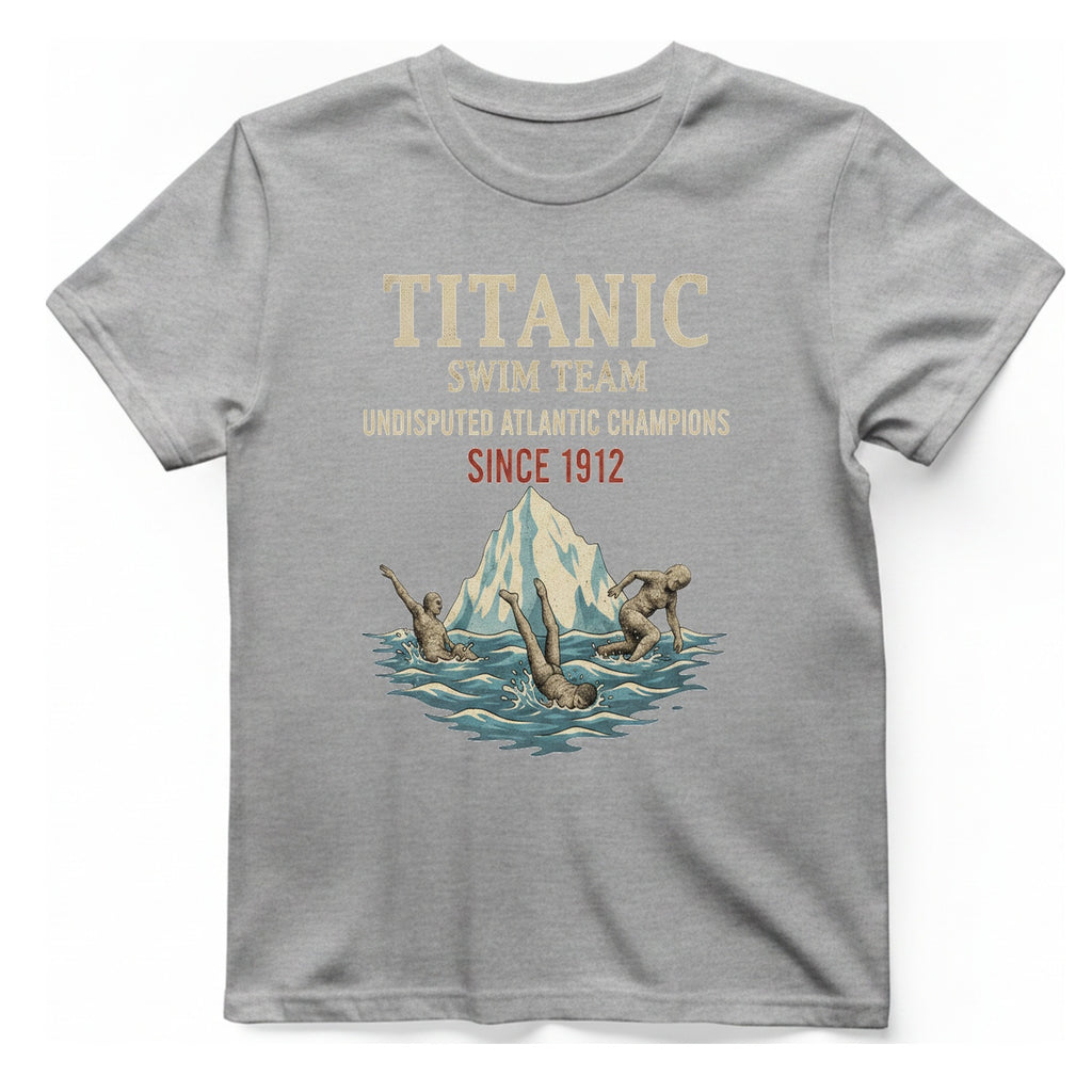 Titanic Swim Team T-Shirt - Sport Grey front