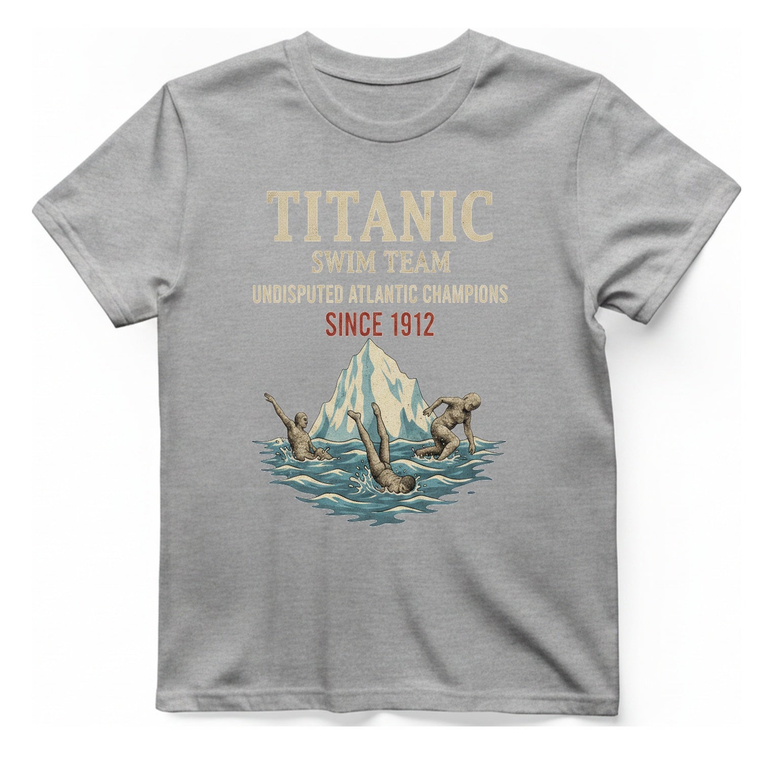 Titanic Swim Team T-Shirt - Sport Grey front
