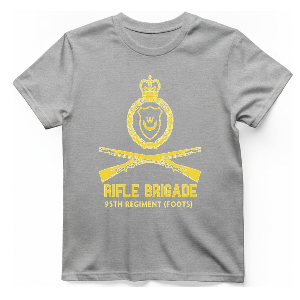 Rifle Brigade Waterloo T-Shirt - Sport Grey front