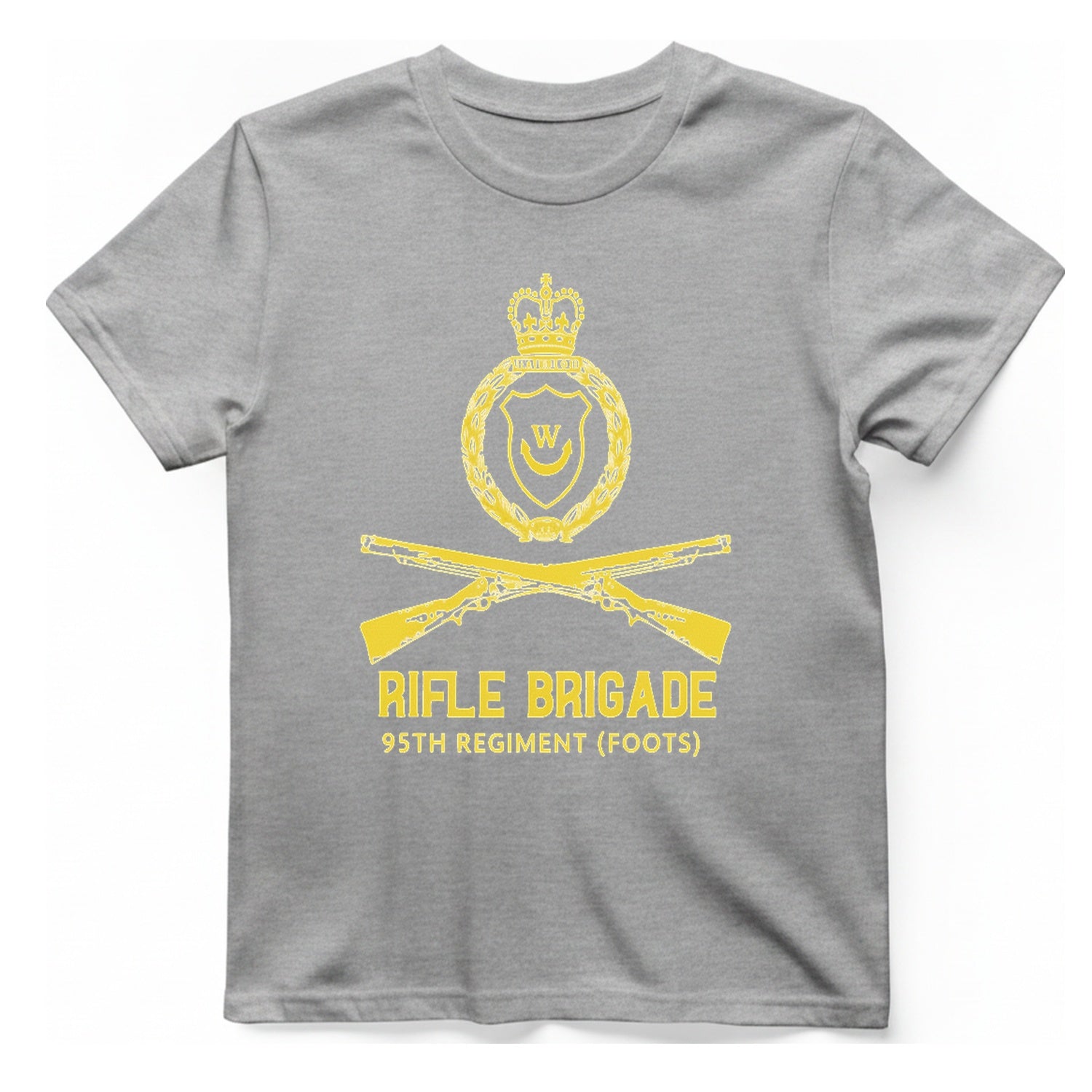 Rifle Brigade Waterloo T-Shirt - Sport Grey front