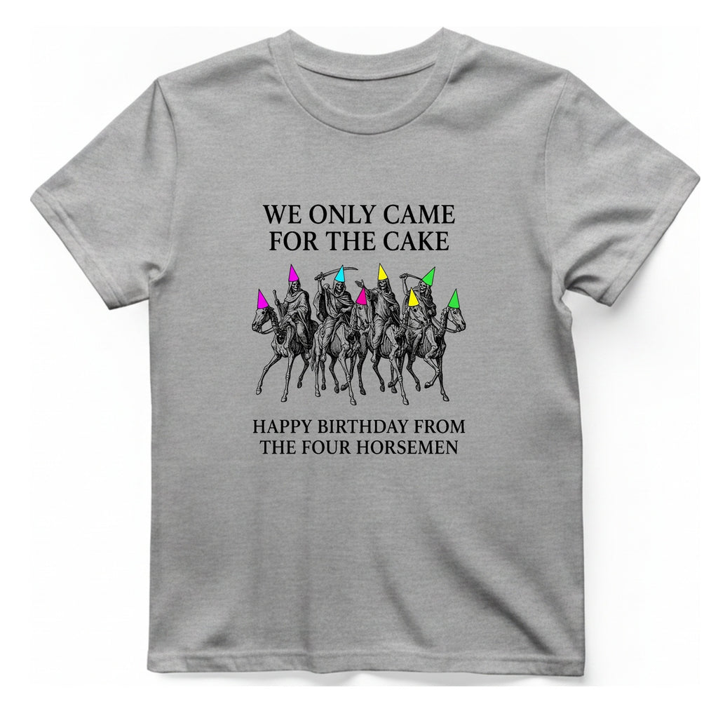 Four Horsemen Birthday Party T-Shirt - Sport Grey front
