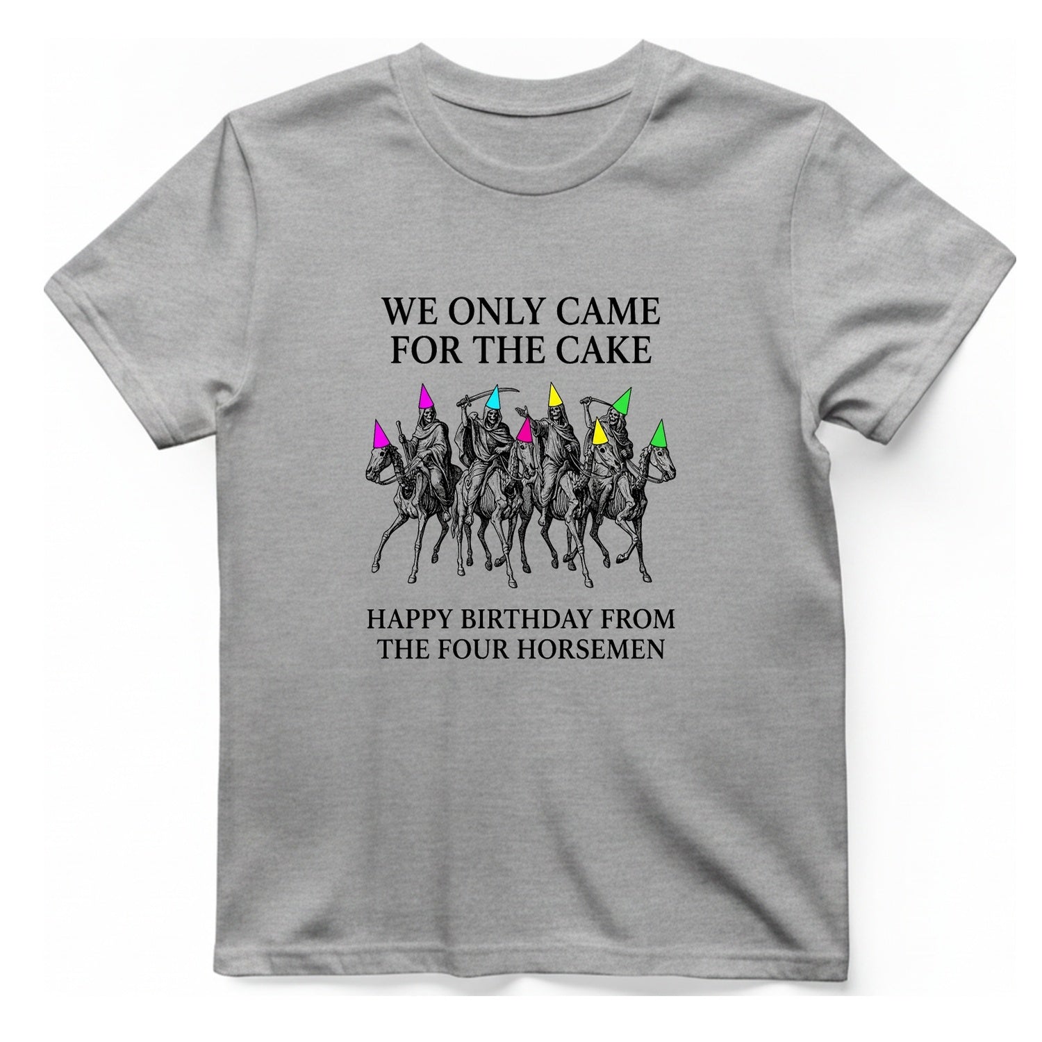 Four Horsemen Birthday Party T-Shirt - Sport Grey front