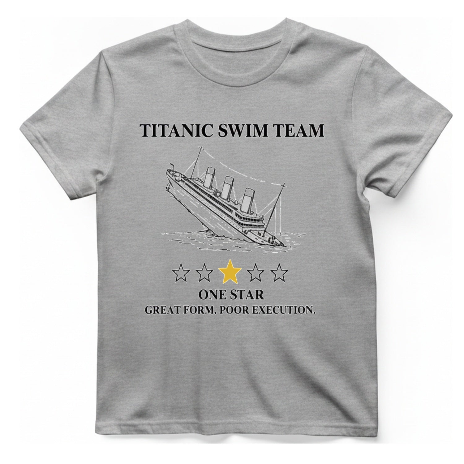 Titanic Swim Team T-Shirt - Sport Grey front