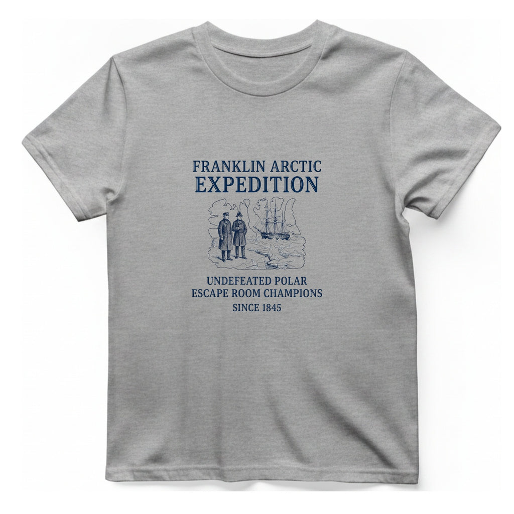 Franklin Arctic Expedition Escape Room T-Shirt - Sport Grey front