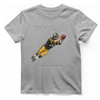 Divine Catch Football T-Shirt - Sport Grey front
