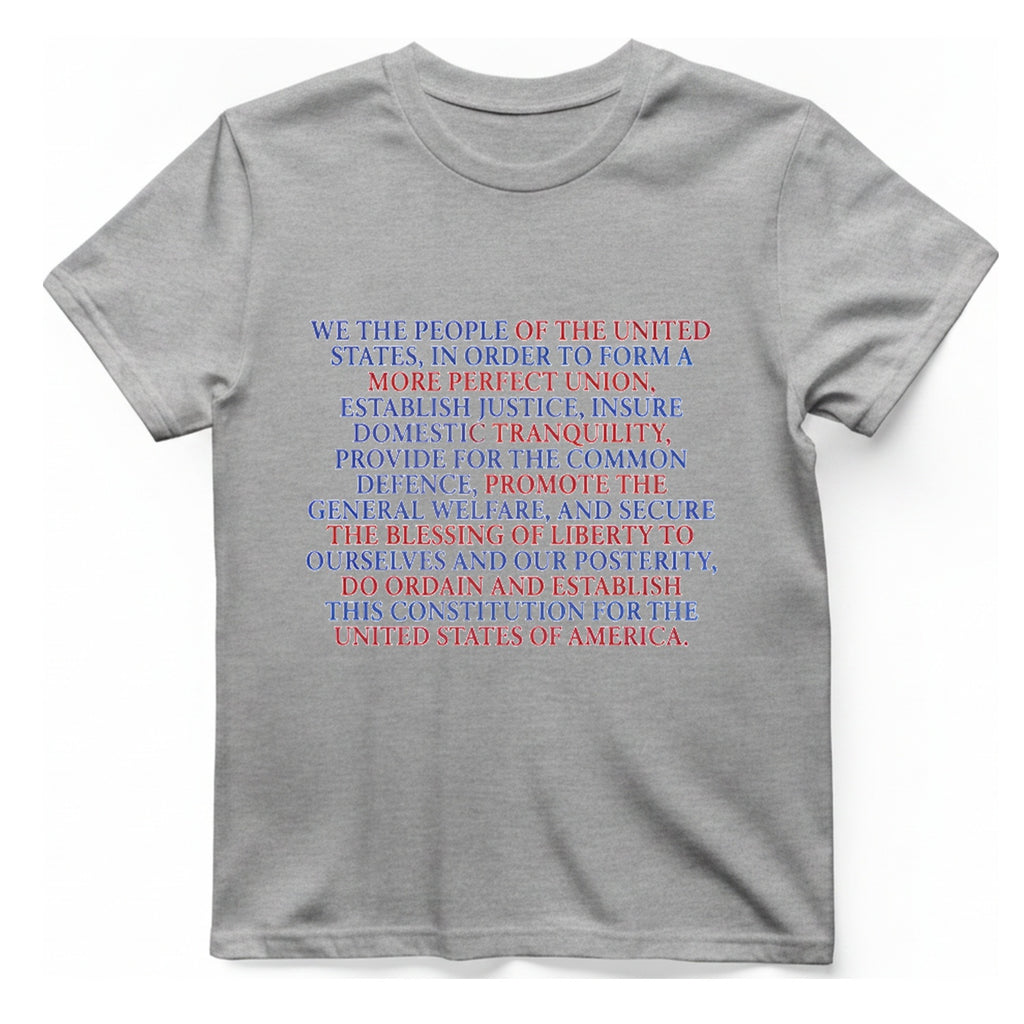 United States Constitution T-Shirt - Sport Grey front