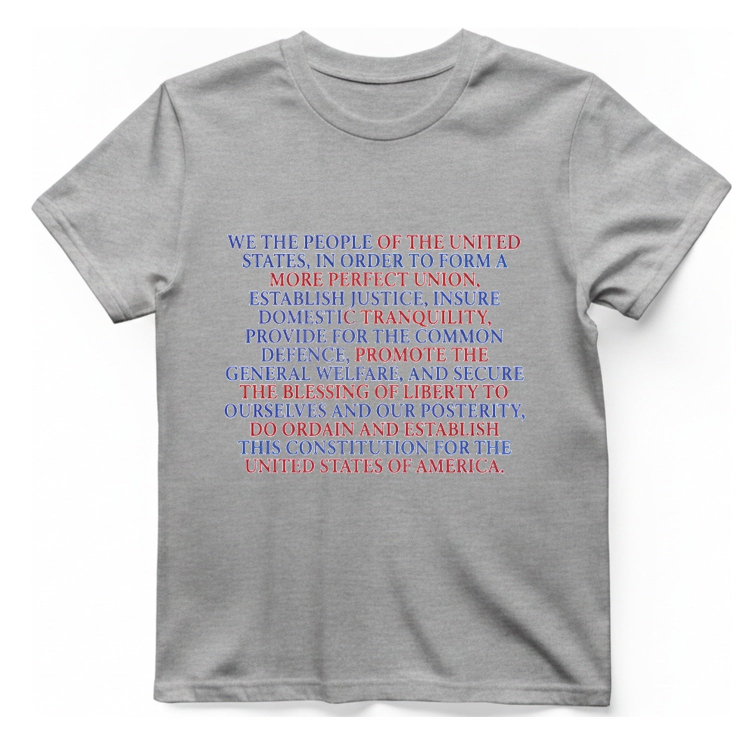 United States Constitution T-Shirt - Sport Grey front
