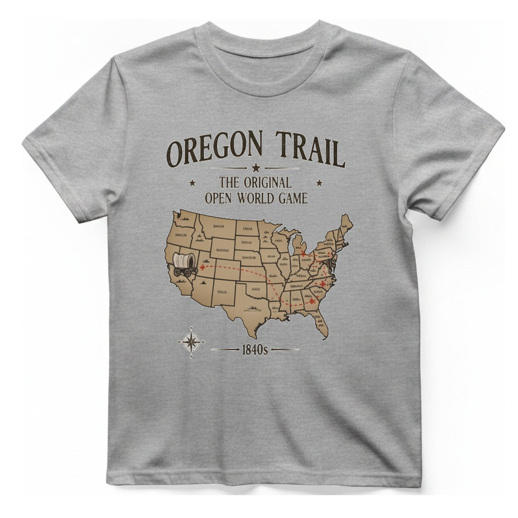 Oregon Trail The Original Open T-Shirt - Sport Grey front