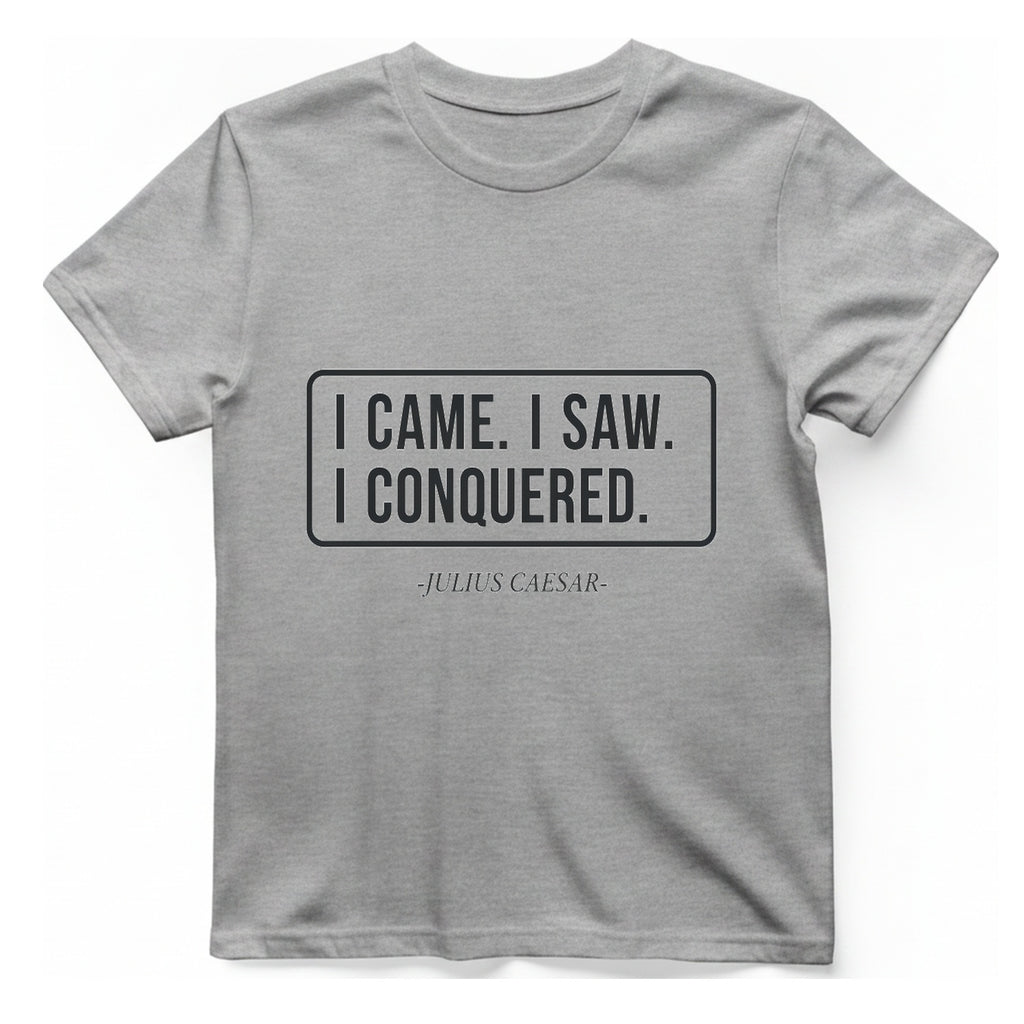 I Came I Saw I T-Shirt - Sport Grey front