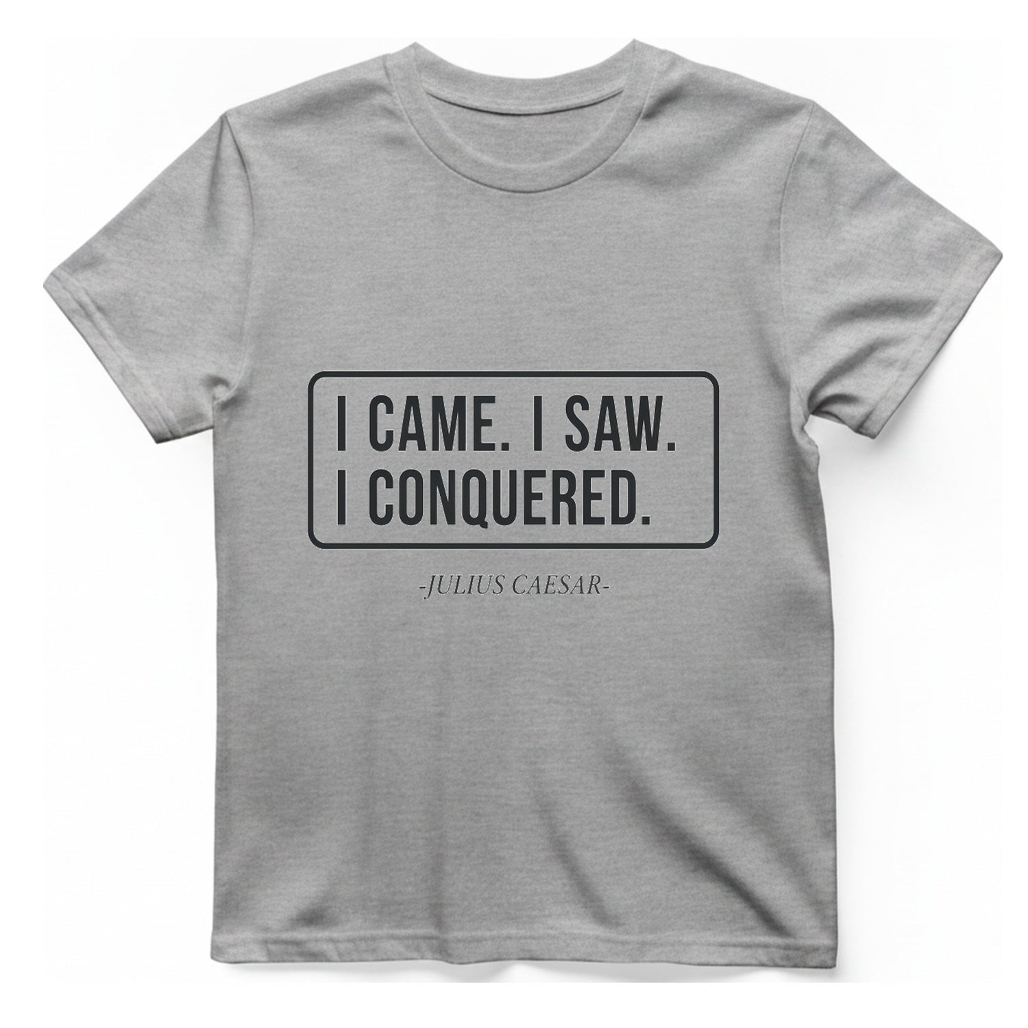 I Came I Saw I T-Shirt - Sport Grey front
