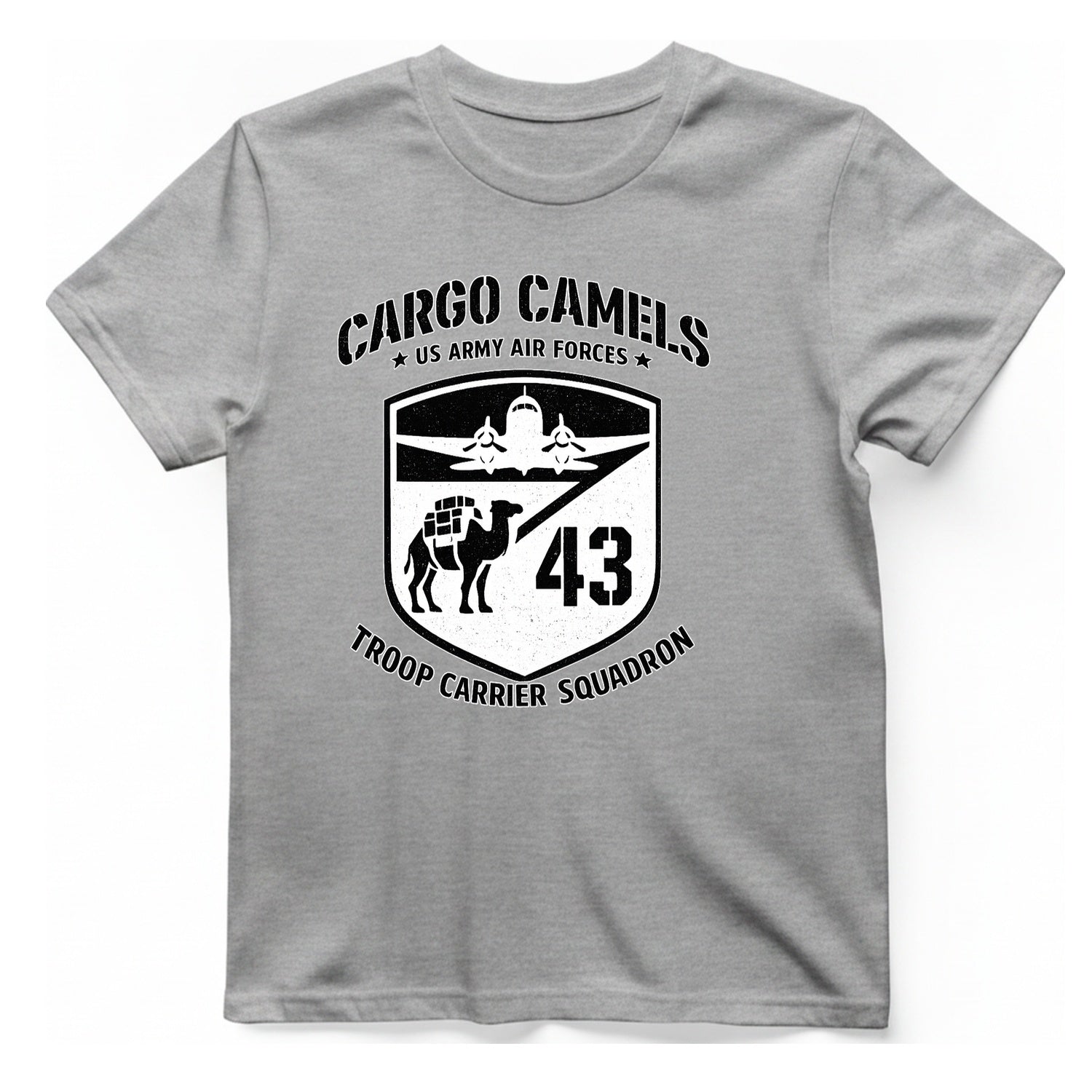 Cargo Camels WWII Usaaf Troop T-Shirt - Sport Grey front