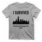 I Survived The Great Chicago T-Shirt - Sport Grey front