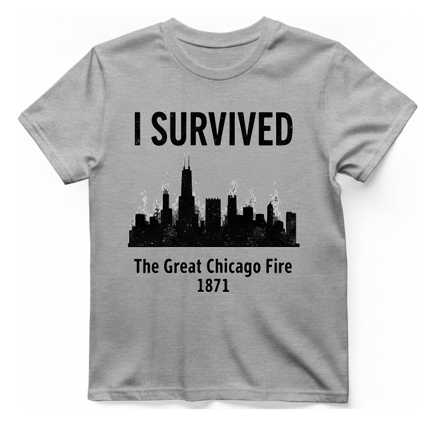I Survived The Great Chicago T-Shirt - Sport Grey front