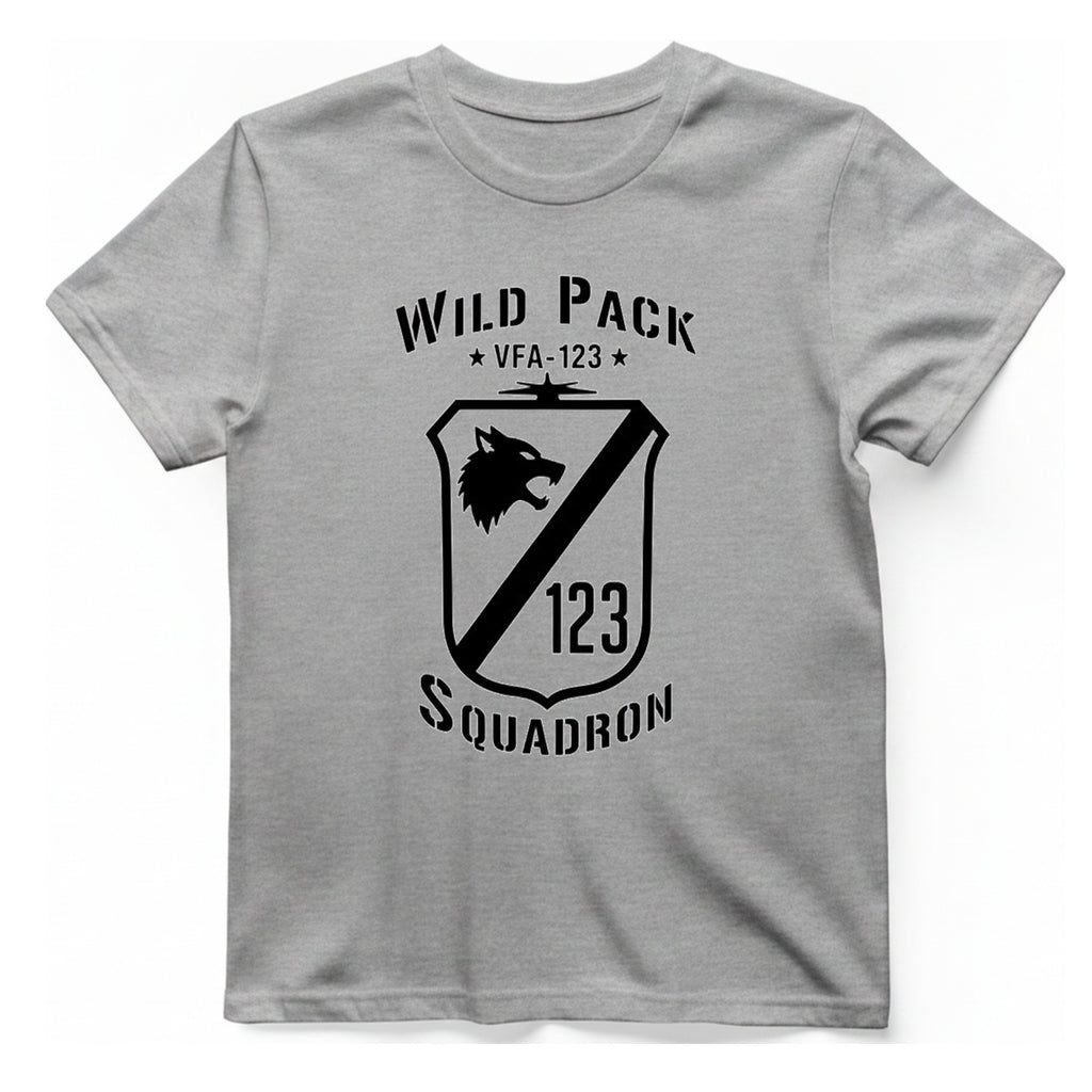 Wild Pack Squadron T-Shirt - Sport Grey front