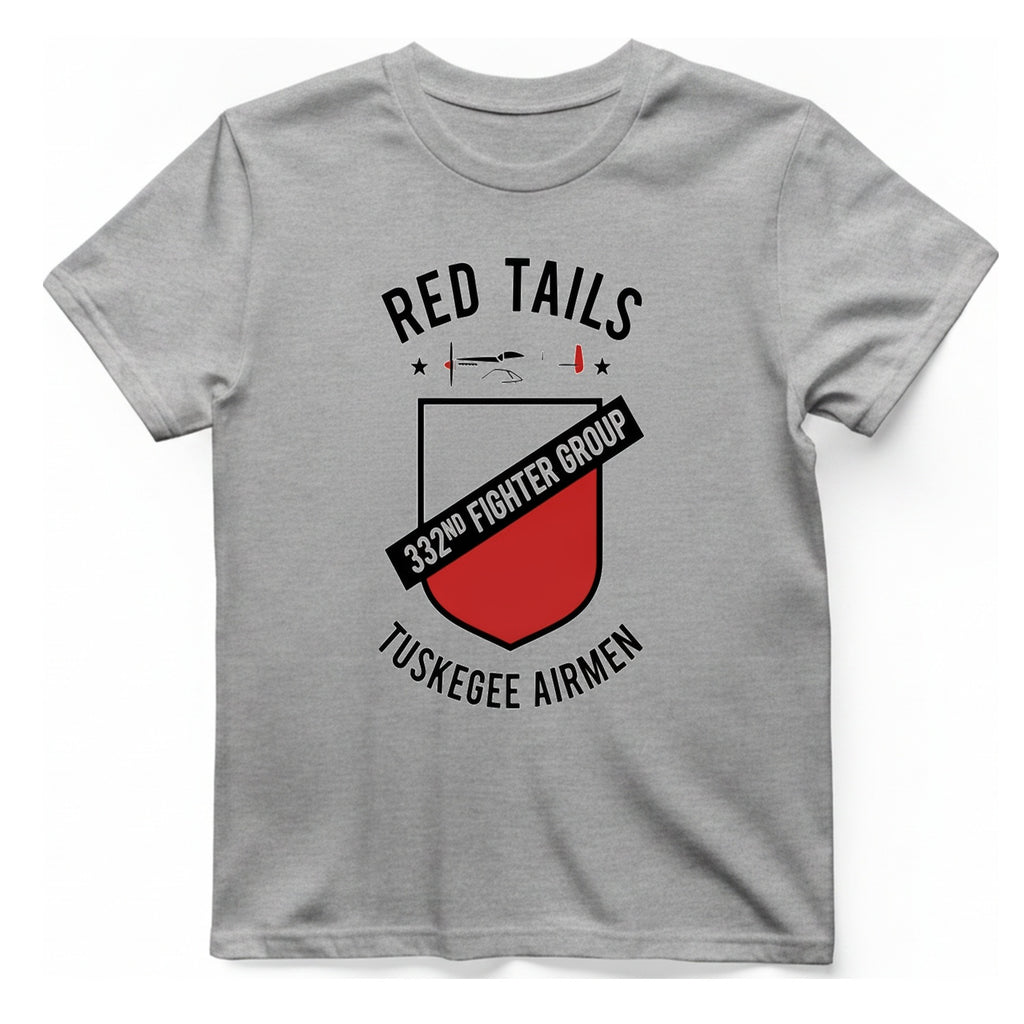 Red Tails 332Nd Fighter Group T-Shirt - Sport Grey front