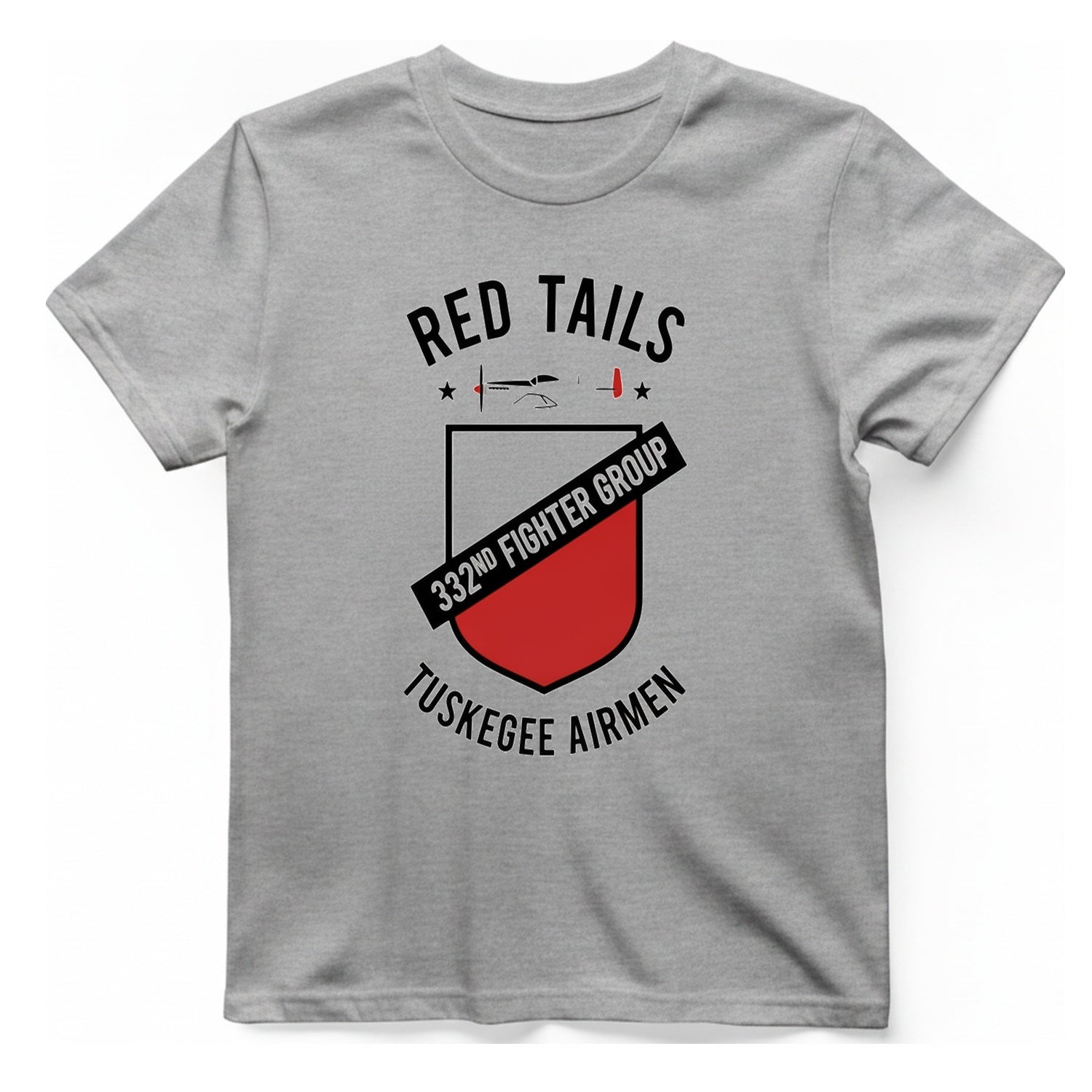 Red Tails 332Nd Fighter Group T-Shirt - Sport Grey front