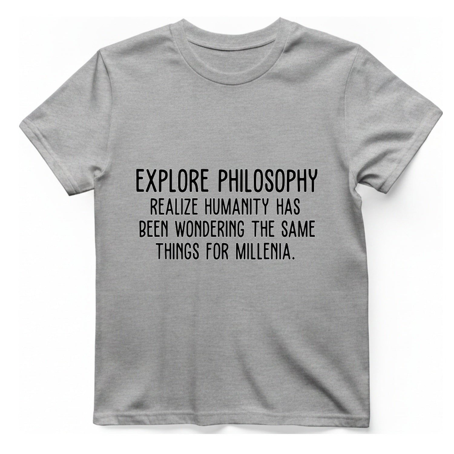 Explore Philosophy T-Shirt - Sport Grey front