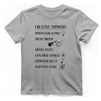 Creative Thinkers List T-Shirt - Sport Grey front