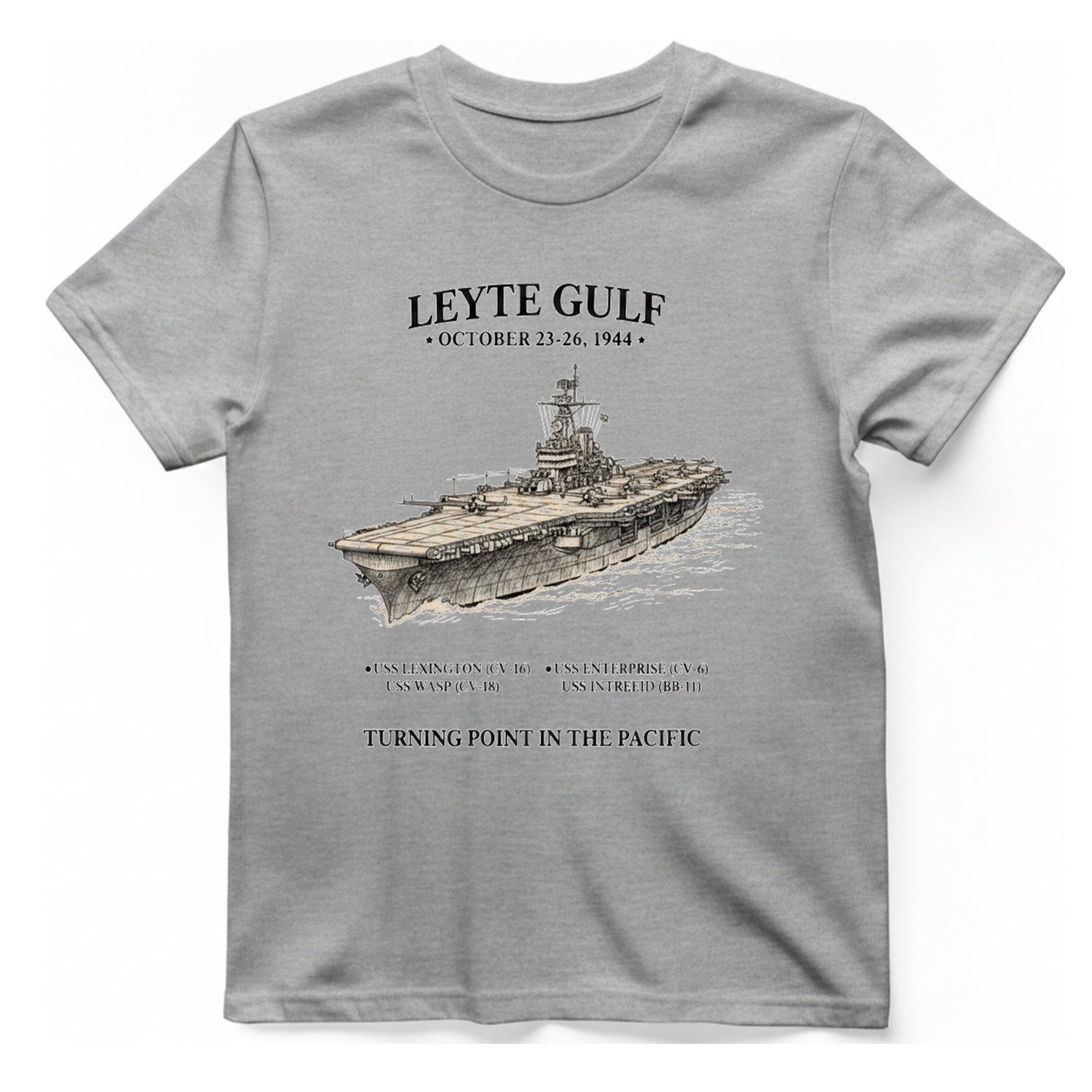 Leyte Gulf Turning Point T-Shirt - Sport Grey front