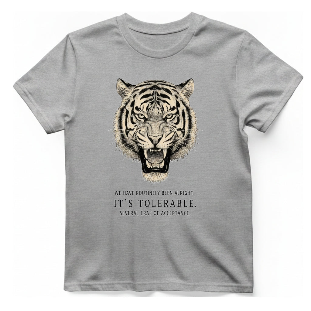 It Tolerable Tiger T-Shirt - Sport Grey front