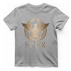 Spqr Roman Eagle T-Shirt - Sport Grey front