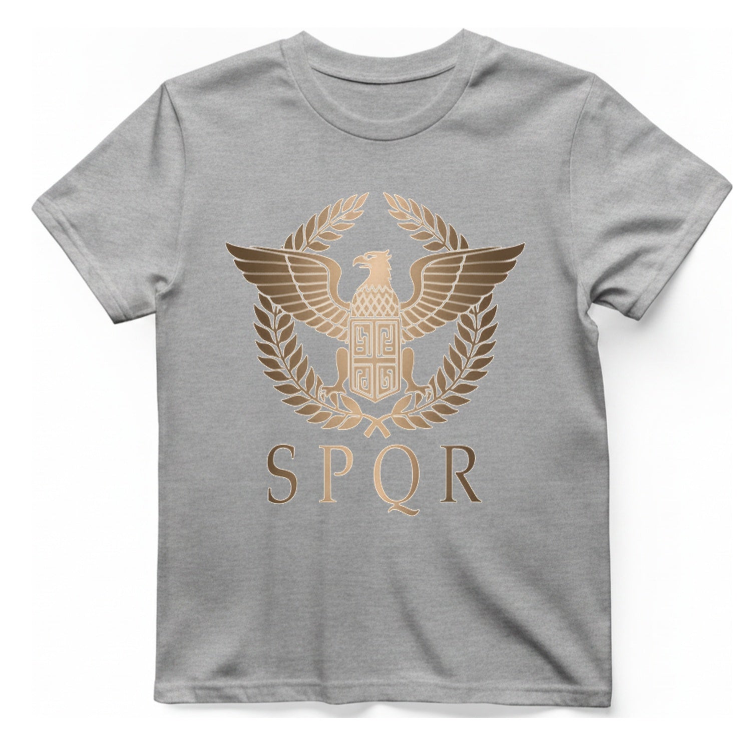 Spqr Roman Eagle T-Shirt - Sport Grey front
