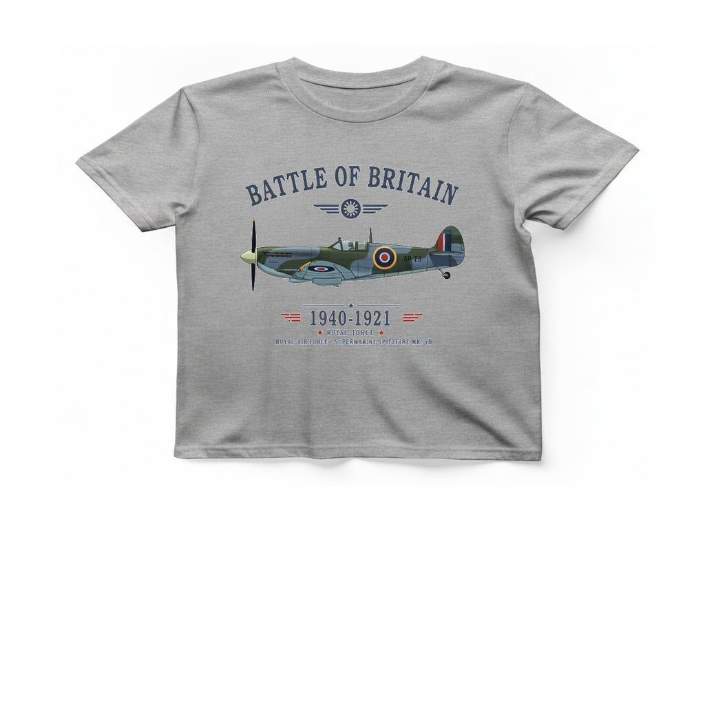 Battle of Britain Spitfire T-Shirt - Sport Grey front