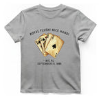 Royal Flush Hand T-Shirt - Sport Grey front