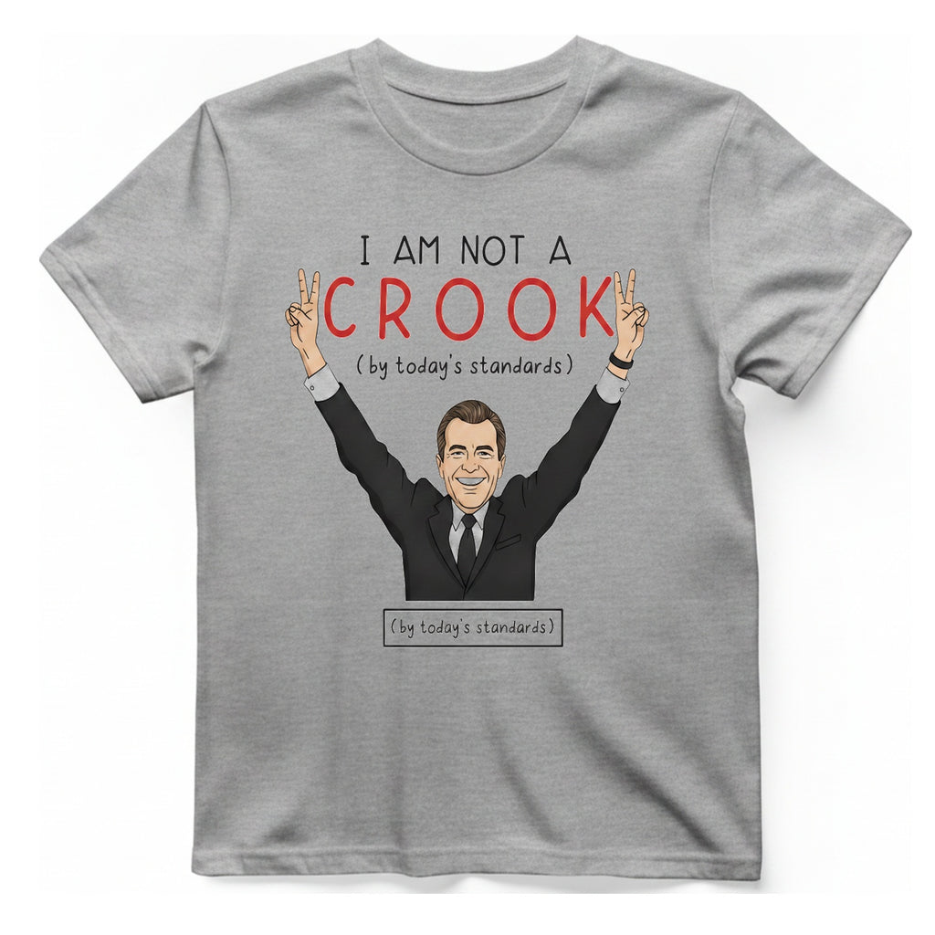 Not A Crook T-Shirt - Sport Grey front